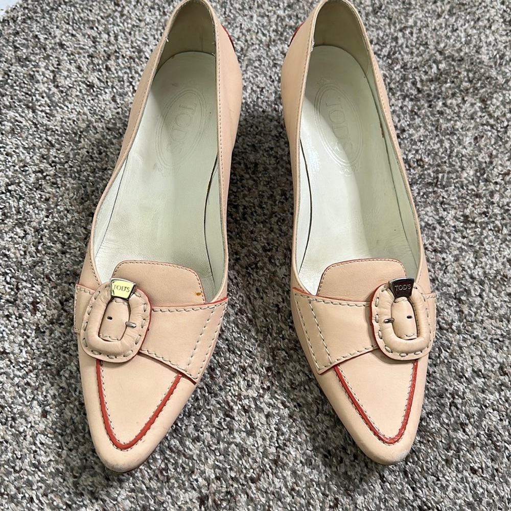 Tods nud kitten heels shoes size 38